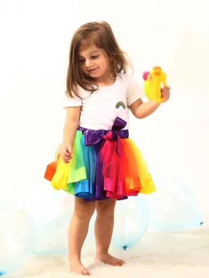 New Tutu Skirt Baby Girl Skirts 9M-8T Princess Mini Pettiskirt Party Dance Rainbow Tulle Skirts Girls Clothes Children Clothing